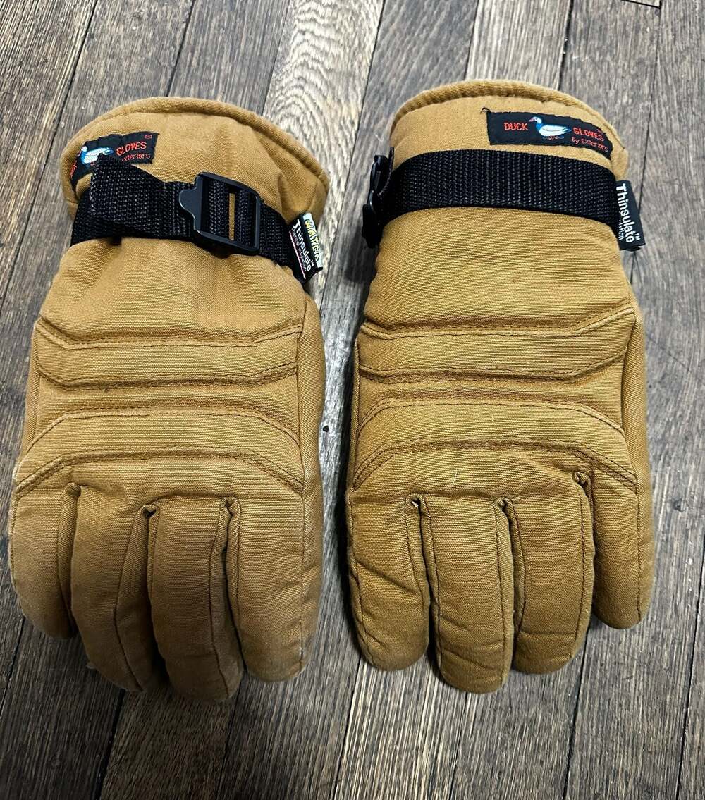 Duck Gloves by Exteriors Brown Duck Canvas Waterproof 3M Thinsulate Lined Winter